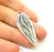 2 Silver Leaf Charms Antique Silver Plated Leaf Pendants (47x18mm)  G7564