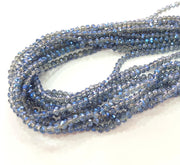 Sapphire Blue Glass Rondelle Faceted Beads 3 mm 1 Strand approx 38 cm ( approx 14,5 inch- approx 150 Pcs) G8107