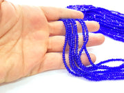 Navy Blue Glass Rondelle Faceted Beads 3 mm 1 Strand approx 38 cm ( approx 14,5 inch- approx 150 Pcs) G8109