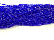 Navy Blue Glass Rondelle Faceted Beads 3 mm 1 Strand approx 38 cm ( approx 14,5 inch- approx 150 Pcs) G8109