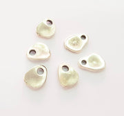 10 Silver Charms Antique Silver Plated Charms  (12x9mm) G8116