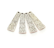 10 Silver Charms Antique Silver Plated Charms (28x8mm) G8131