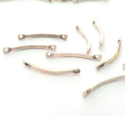 20 Silver Connector Antique Silver Bar Findings (20x1.3 mm) Antique Silver Plated Brass G8155