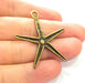 2 Antique Bronze Star Pendant (44x40mm) G8163