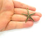 2 Antique Bronze Star Pendant (44x40mm) G8163