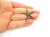 2 Antique Bronze Star Pendant (44x40mm) G8163