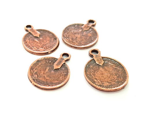 10 Antique Copper Ottoman Signature Charm Antique Copper Plated Charm (16mm) G8164