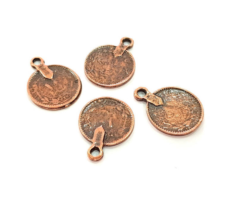 10 Antique Copper Ottoman Signature Charm Antique Copper Plated Charm (16mm) G8164