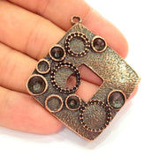 Antique Copper Pendant Antique Copper Plated Pendant (42mm) G8170