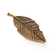 Antique Bronze Leaf Pendant (78x33mm) G8183