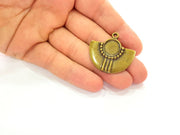 2 Antique Bronze Pendant Antique Bronze Pendant Blank (34x30mm) G8184