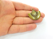 2 Antique Bronze Pendant Antique Bronze Pendant Blank (34x30mm) G8184