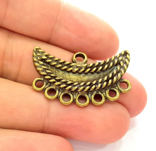 2 Antique Bronze Pendant Antique Bronze Connector (35x21mm) G8188