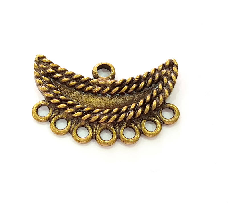 2 Antique Bronze Pendant Antique Bronze Connector (35x21mm) G8188