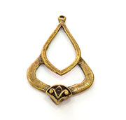 2 Antique Bronze Pendant (54x32mm) G10802