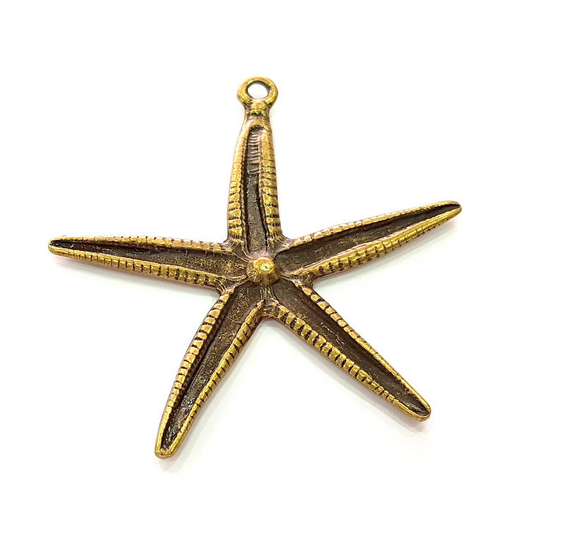 Antique Bronze Large Star Pendant (68mm) G8191