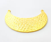 Hammered Moon Pendant Matt Gold Pendant (61x22mm)  G7569