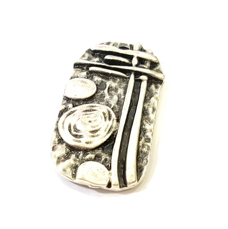 Silver Pendant Antique Silver Plated Pendants (35x18mm)  G7571