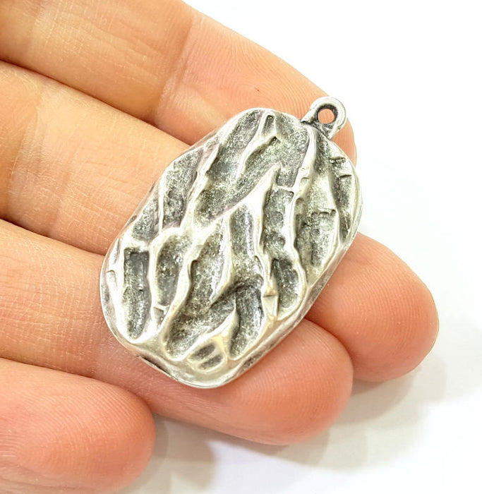 Silver Pendant Antique Silver Plated Pendants (41x23mm)  G7579