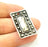 Silver Tribal Pendant Charms Antique Silver Plated Rectangle Charms (32x21mm)  G7584