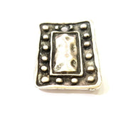 Silver Tribal Pendant Charms Antique Silver Plated Rectangle Charms (32x21mm)  G7584