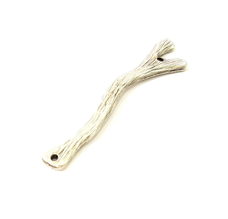 Silver Tree Branch Pendant Connector Antique Silver Plated Pendant (60x6mm) G7586