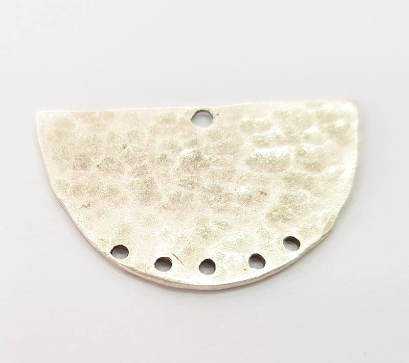 Silver Plated Connector Antique Silver Plated Brass Charms (34x20mm)  G8204