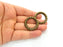 2 Antique Bronze Circle Connector Pendant (34mm) G8205
