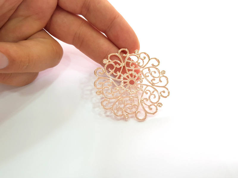 Rose Gold Pendant Rose Gold Plated Pendant (50 mm)  G8211