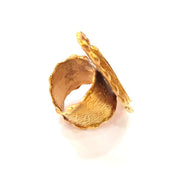 Raw Brass Ring Blank Bezel Settings Cabochon Base Mountings Adjustable Resin Blank  (26x17mm Blank) G8234