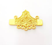 2 Gold Connector Gold Plated Pendant (59x38mm) G8303