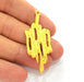 2 Gold Charms Gold Plated Charms  (53x20mm) G8240