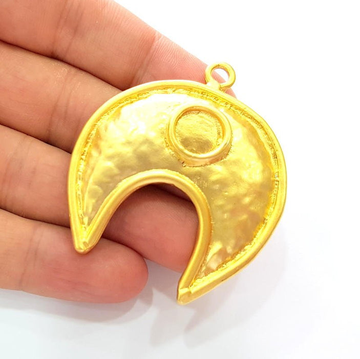 Gold Pendant Blank Gold Plated Pendant (58x49mm)  G8242