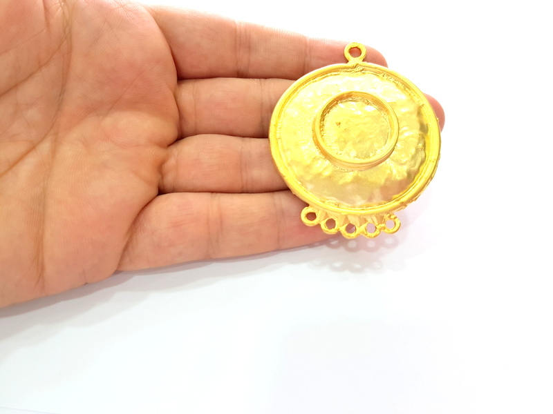 Gold Pendant Blank Gold Plated Pendant (62x50mm)  G8243