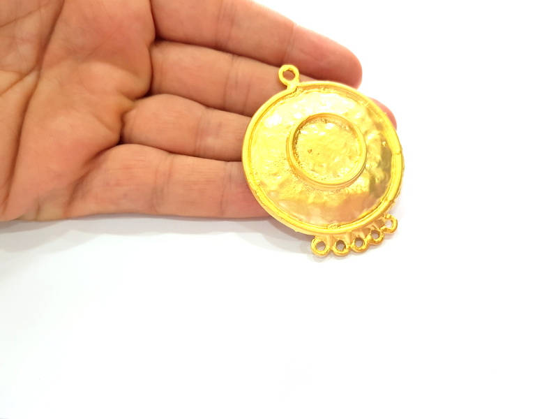 Gold Pendant Blank Gold Plated Pendant (62x50mm)  G8243