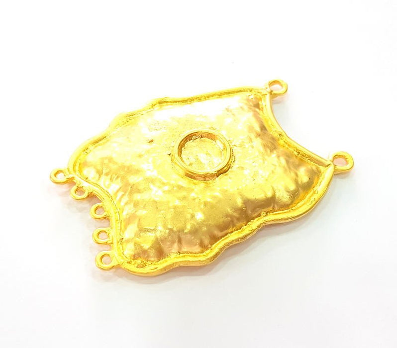 Gold Pendant Blank Gold Plated Pendant (78x52mm)  G8244