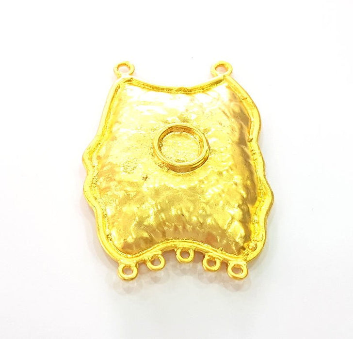 Gold Pendant Blank Gold Plated Pendant (78x52mm)  G8244