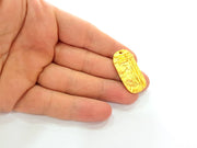 Gold Tribal Pendant Gold Plated Pendant (36x19mm) G8248