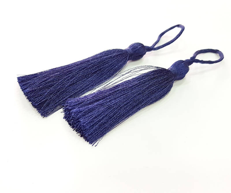 2 Dark Navy Blue Tassel (78 mm - 3 inches) G8260