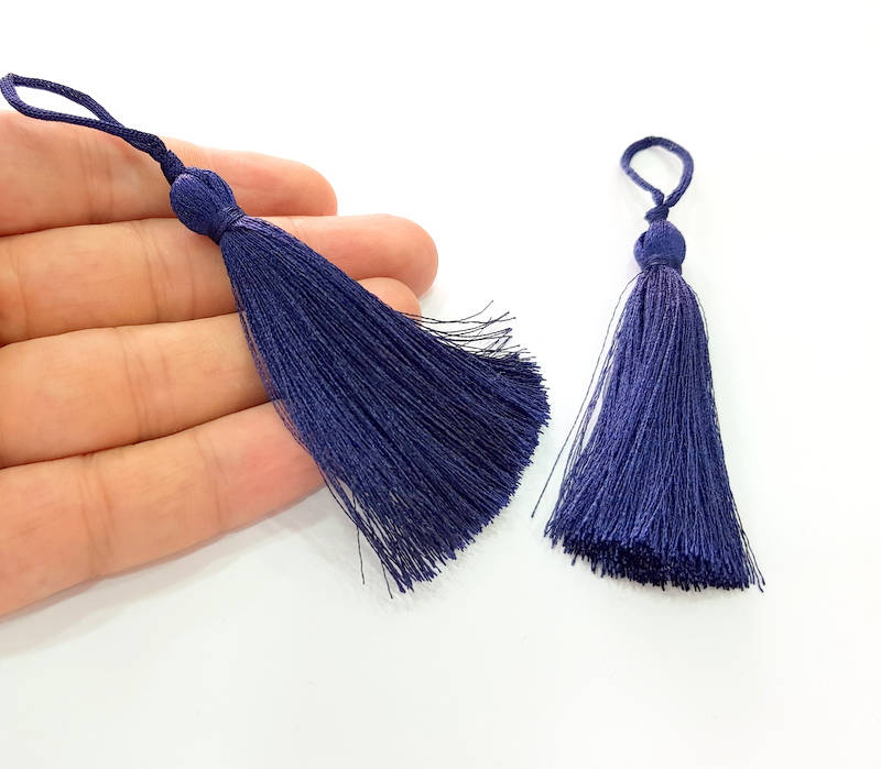 2 Dark Navy Blue Tassel (78 mm - 3 inches) G8260