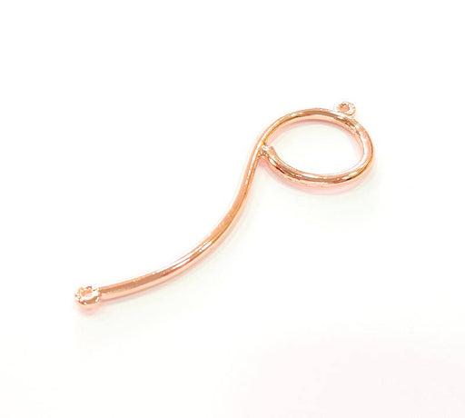Rose Gold Pendant Connector Rose Gold Plated Pendant (68x19 mm)  G8265