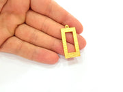 Gold Rectangle Pendant Gold Plated Pendant (38x18mm) G8267