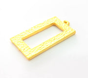 Gold Rectangle Pendant Gold Plated Pendant (38x18mm) G8267