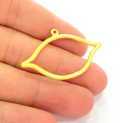 2 Gold Eye Pendant Gold Plated Pendant (47x27mm) G8270