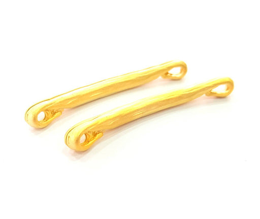 2 Gold Connector Gold Plated Pendant (44x5mm) G8273