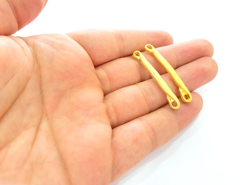 2 Gold Connector Gold Plated Pendant (44x5mm) G8273