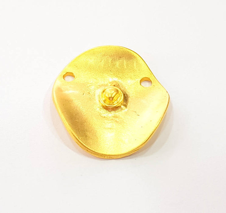 2 Gold Connector Gold Plated Pendant (26mm) G8277