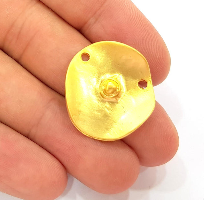 2 Gold Connector Gold Plated Pendant (26mm) G8277