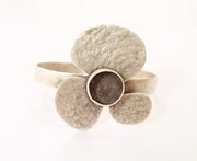 Bangle Blanks Bracelet Blanks Cuff Blanks Adjustable Antique Silver Plated Brass ( 12mm Blanks ) G7612