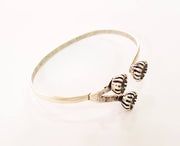 Bracelet Blanks Bangle Blanks Cuff Blanks Adjustable Bracelet Blank Antique Silver Plated Brass (3 Pcs 8mm Blanks ) G7620